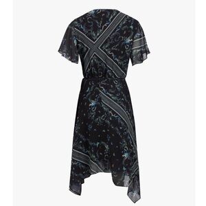 ALLSAINTS Kaiya Assam Print Asymmetrical Wrap Dress